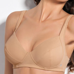 SIèLEI - Reggiseno Classico Senza Ferretto In Microfibra - Skin - Bianco - Nero