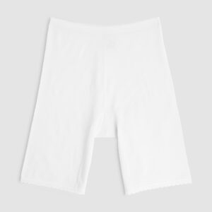 COTONELLA - Slip Con Gamba Lunga In Cotone Bielastico - Bianco