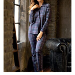 MAGIC DREAM - Pigiama Con Giacca E Fantasia Tartan - Blu