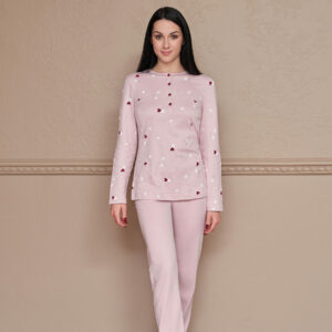 BISBIGLI - Pigiama Donna In Caldo Cotone - Rosa - Marlin