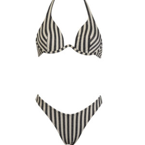 SIèLEI - Bikini A Righe - Nero - Rosso