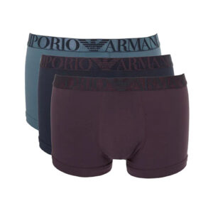 EMPORIO ARMANI - Boxer Stretch Cotton - Bordeaux - Celeste - Nero