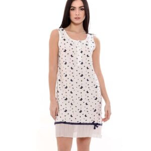 PIGIAMIAMOCI - Camicia Da Notte In Cotone - Bianco
