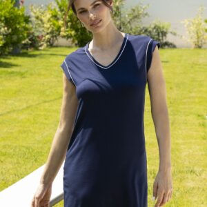 MAGIC DREAM - Camicia Da Notte In Bamboo - Blu - Skin Rose