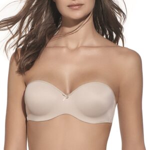 SELENE - Reggiseno Push-Up A Fascia "Capri" - Bianco - Nero - Tierra