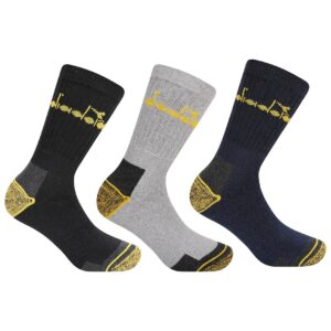 DIADORA - Calze Da Lavoro Rinforzate - 3 Pack Assortito
