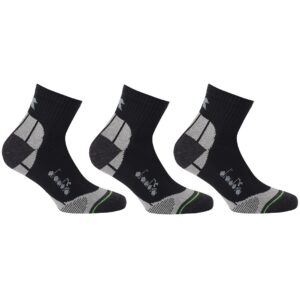 DIADORA - Calze Sportive Corte Traspiranti - 3 Pack Nero