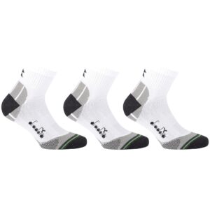 DIADORA - Calze Sportive Corte Traspiranti - 3 Pack Bianco