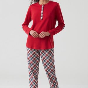 RAGNO - Pigiama Donna In Cotone Interlock - Lampone