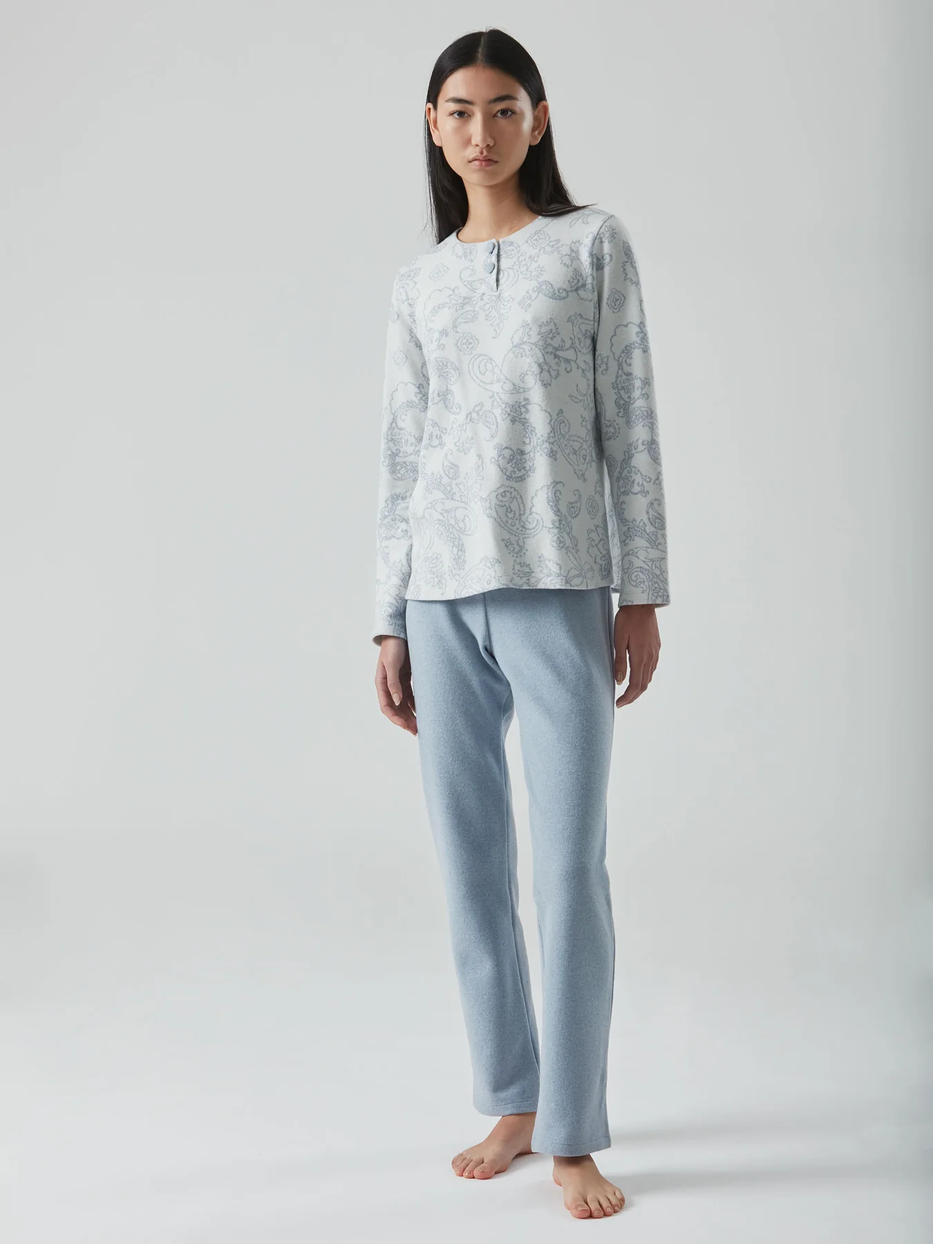 RAGNO - Pigiama Jacquard In Punto Milano - Yogurt - Avorio - immagine 6