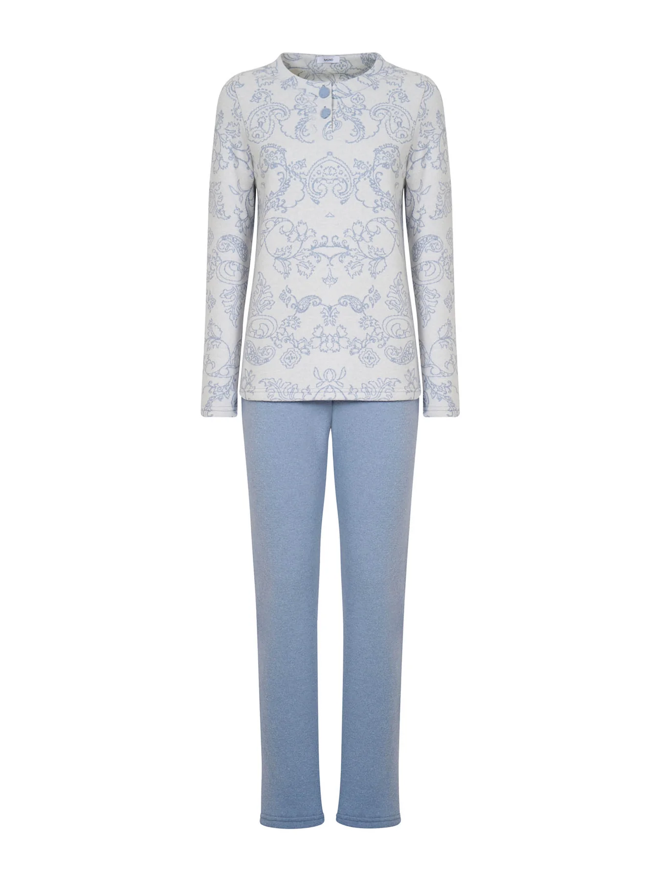 RAGNO - Pigiama Jacquard In Punto Milano - Yogurt - Avorio - immagine 8