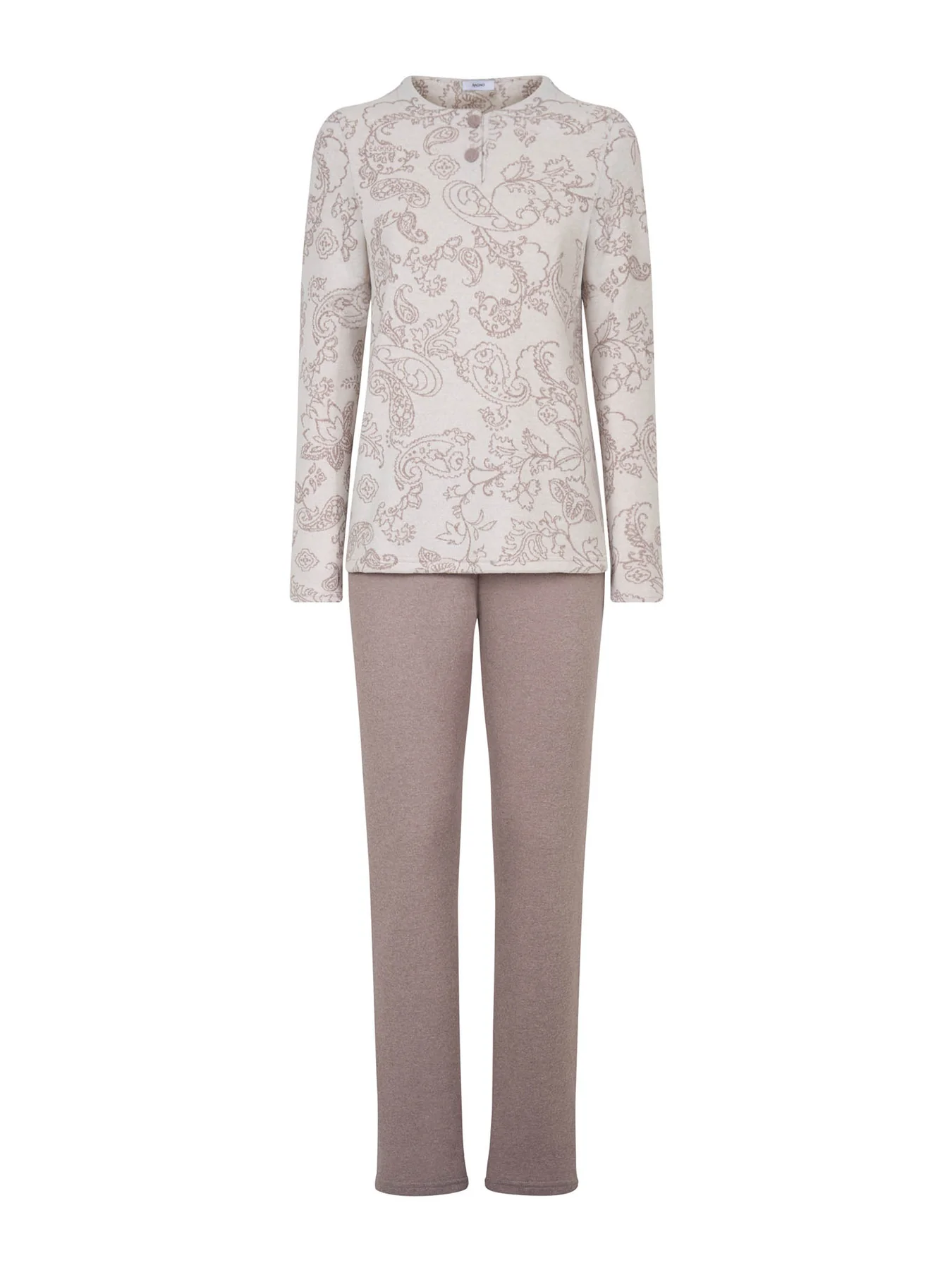 RAGNO - Pigiama Jacquard In Punto Milano - Yogurt - Avorio - immagine 3