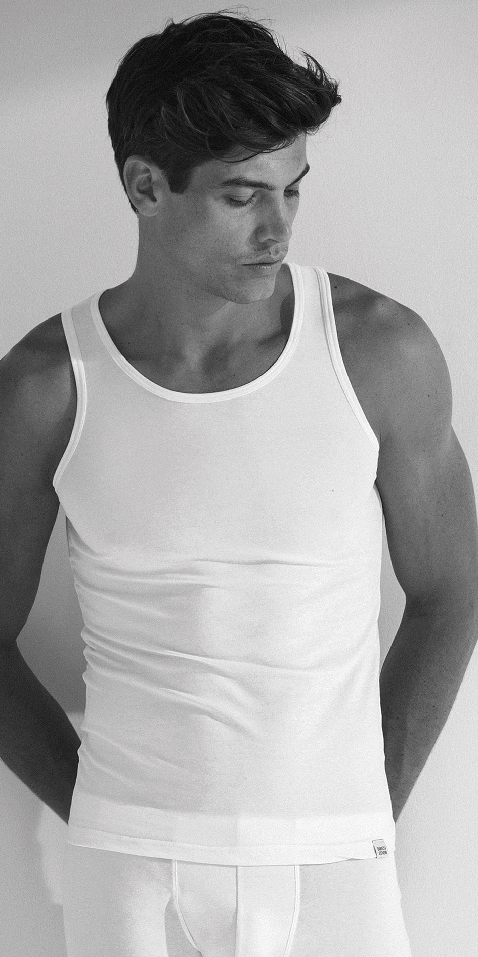 ENRICO COVERI - Canotta Intima In Cotone Elasticizzato - Bianco - Nero - Blu - Grigio