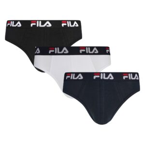 FILA - Slip Uomo In Cotone Elasticizzato - Bianco - Nero - Blu