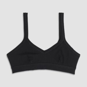 COTONELLA - Brassière In Cotone Bielastico - Nero - Bianco