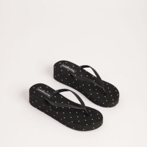NOIDINOTTE - Infradito Con Stampa A Pois - Nero