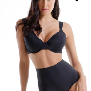 LOVEANDBRA - Reggiseno Effetto Push-Up In Microfibra - Nero - Terra