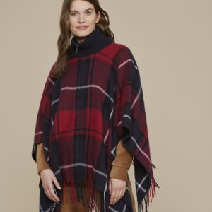 NOIDINOTTE - Mantella Con Zip E Frange - Rosso E Blu