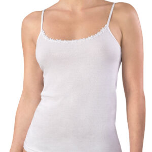 MABRAT - Canotta In Cotone Con Dettagli In Macramé - Bianco - Nero
