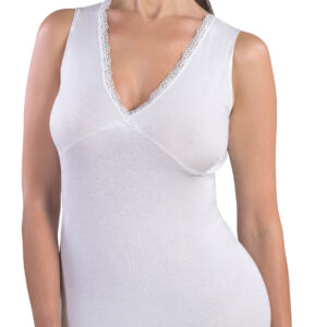 MABRAT - Canotta A Spalla Larga Con Forma Seno - Bianco