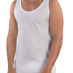 MABRAT - Canotta Uomo Spalla Larga In Cotone - Bianco - Nero - Blu