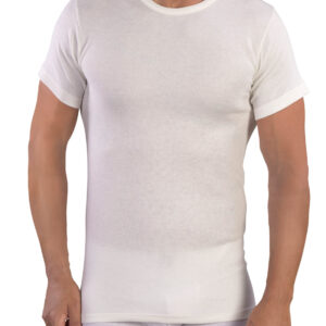 MABRAT - Maglia Mezza Manica In Lana E Cotone - Bianco Lana