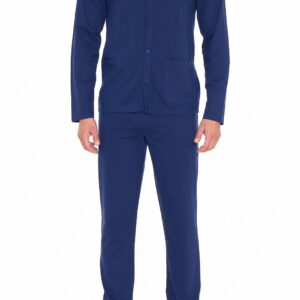 SERGIO TACCHINI - Pigiama Aperto In Cotone - Blu Navy