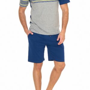 SERGIO TACCHINI - Pigiama Corto In Cotone Jersey - Grey Melange - Jeans Melange