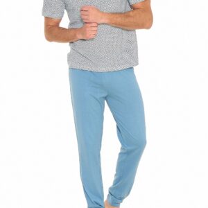 SERGIO TACCHINI - Pigiama Uomo Tris 3 Pezzi In Cotone - Sugar - Blue