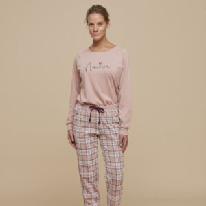 NOIDINOTTE - Pigiama "Amour" - Rosa - Bordeaux