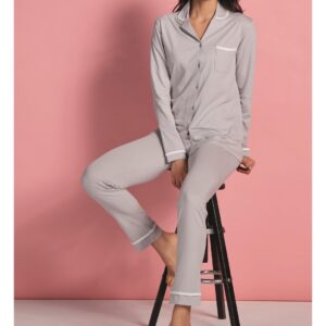 OHANA - Pigiama Donna "Camicia" In Cotone