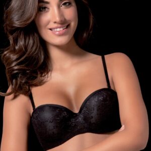 LOVEANDBRA - Reggiseno A Fascia "Claudia" - Nero - Bianco - Cipria
