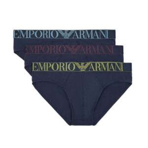 EMPORIO ARMANI - Slip 3 Pack Stretch Cotton - Marine