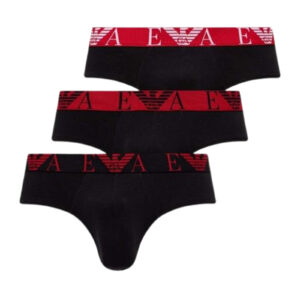 EMPORIO ARMANI - Slip 3 Pack Stretch Cotton - Nero