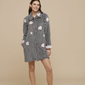NOIDINOTTE -Vestaglia In Coral Fleece - Beige - Fucsia