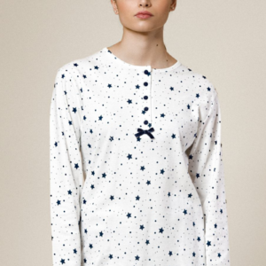 Pigiama 100% cotone con stelle