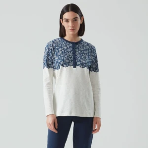 Pigiama damascato con micro pois