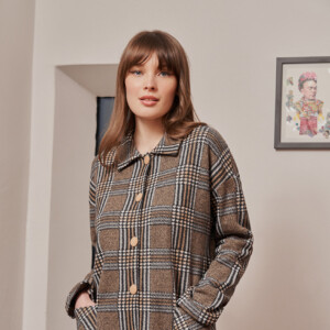Giacca da camera in tartan in punto milano