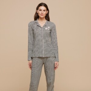 PIGIAMA DONNA CAMICIA Pied de poule