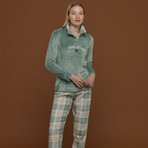 PIGIAMA DONNA IN CORAL FLEECE