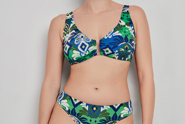 bikini con ferretto non imbottito stampa tropicale Gisela