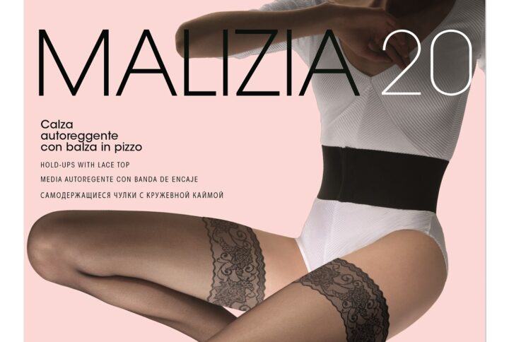 calza autoreggente con pizzo e punte invisibili OMSA Malizia 20