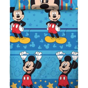 completo letto bambino Mickey Mouse con lenzuola e federa in cotone