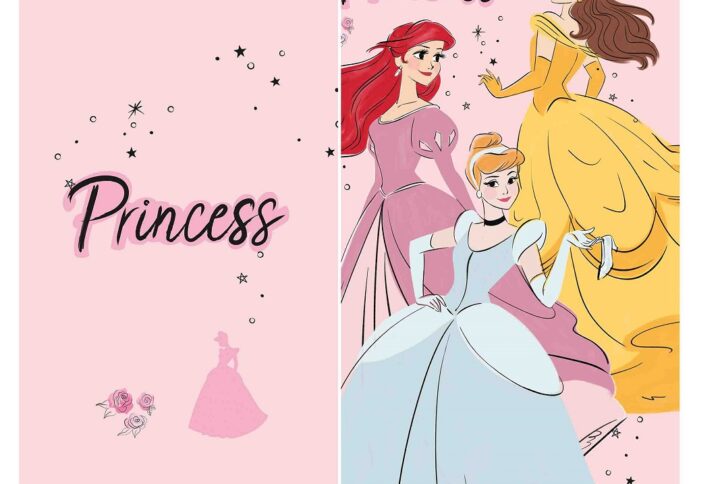 Set asciugamani bambina Princess in spugna con stampa Disney