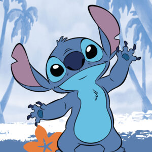 telo mare Stitch Disney in spugna 100% cotone con stampa colorata