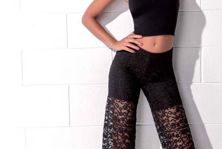 Pantalone donna in pizzo nero elegante LOVEANDBRA