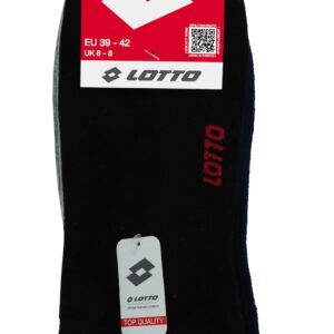 calze salvapiede Lotto unisex nere con soletta in spugna