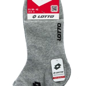 Calze midi Lotto in cotone confezione da 3 paia GRIGIO