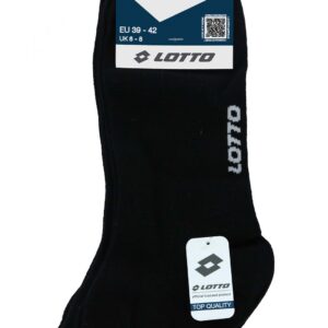 Calze midi uomo Lotto in cotone mercerizzato nero 3 pack