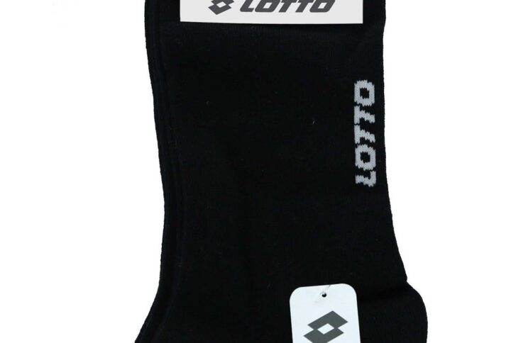Calze midi uomo Lotto in cotone mercerizzato nero 3 pack